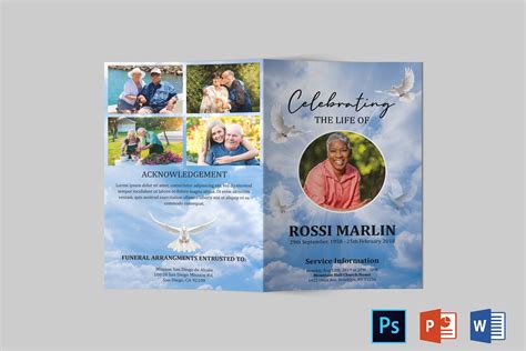 Funeral Program Template Inspiration