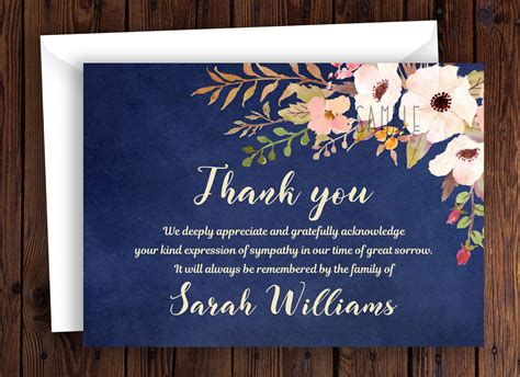 Funeral Thank You Card Examples