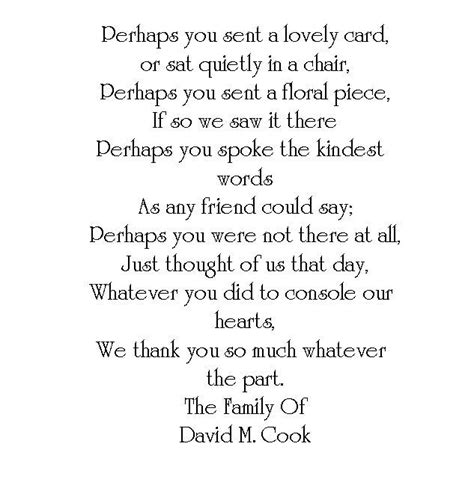 Funeral Thank You Card Poems