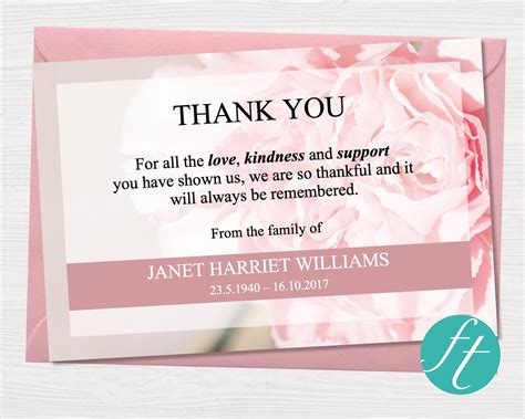 Free Funeral Thank You Card Templates