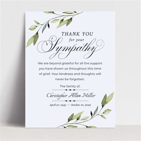 Funeral Thank You Card Tips