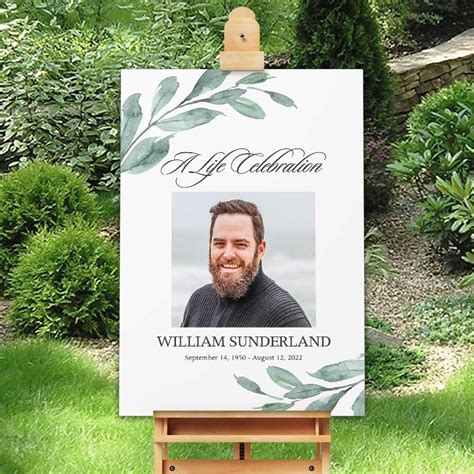 Funeral welcome sign ideas example