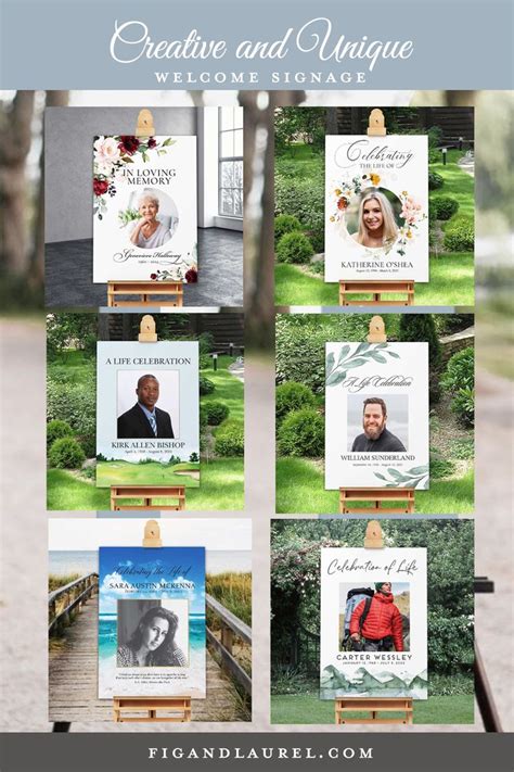 Funeral welcome sign ideas and templates