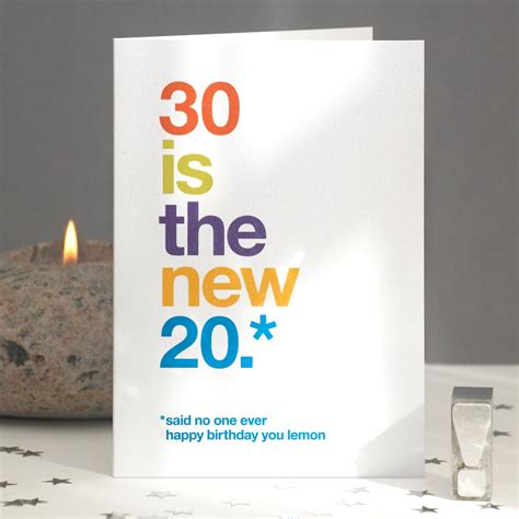 Funny 30th Birthday Card with a Cartoon Character