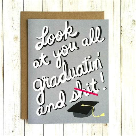 Funny and Lighthearted Graduation Thank You Card