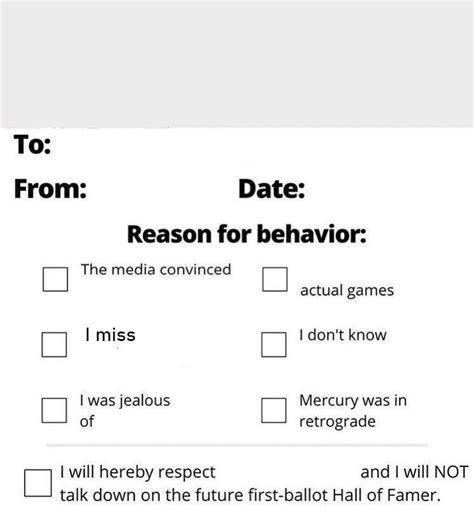 Funny Apology Form Meme Template 8