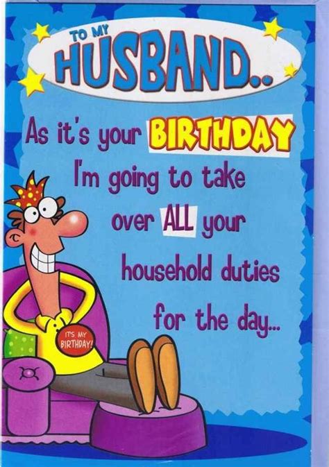 Funny Birthday Card for Husband