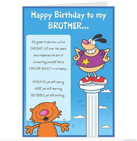 Funny Birthday Cards for Brother