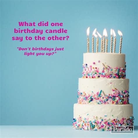 A joke about a person's love of cake on their birthday