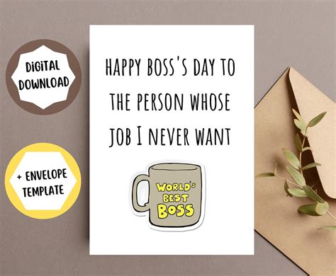 Funny Boss's Day Card