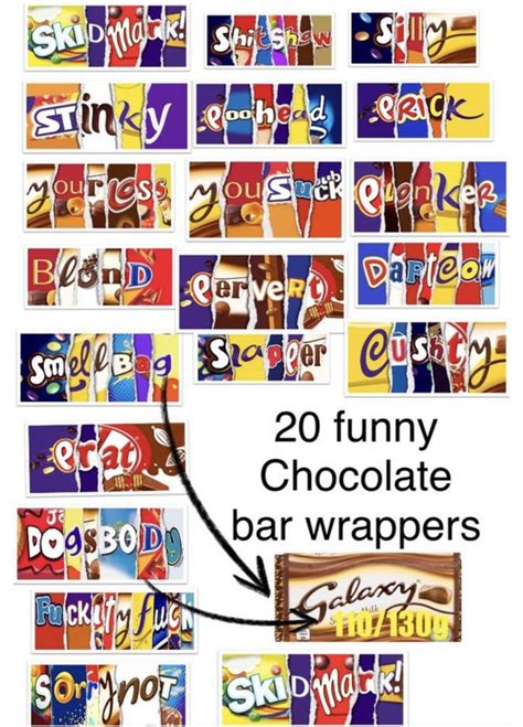 Funny Candy Bar Wrappers