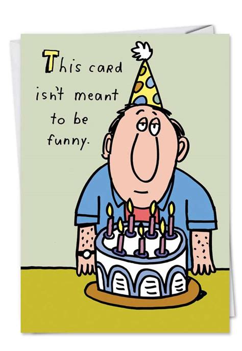 Funny cartoon birthday card