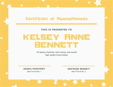 Funny Certificates Template