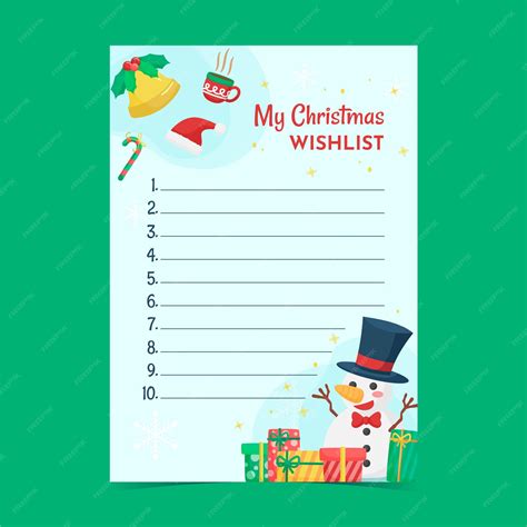 Funny Christmas Wishlist Template