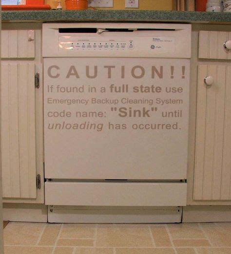 Funny Dishwasher Sign