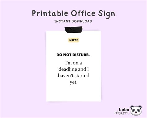 Funny Office Do Not Disturb Signs for Work