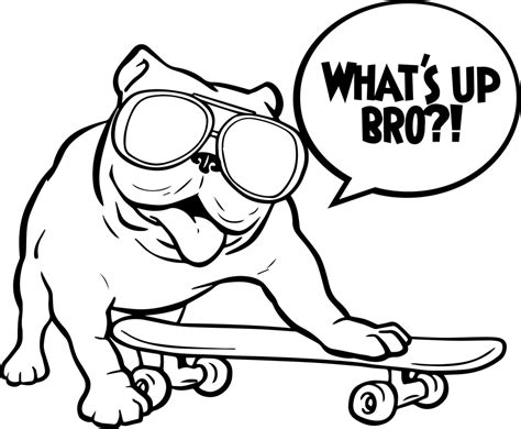 Funny dog coloring page