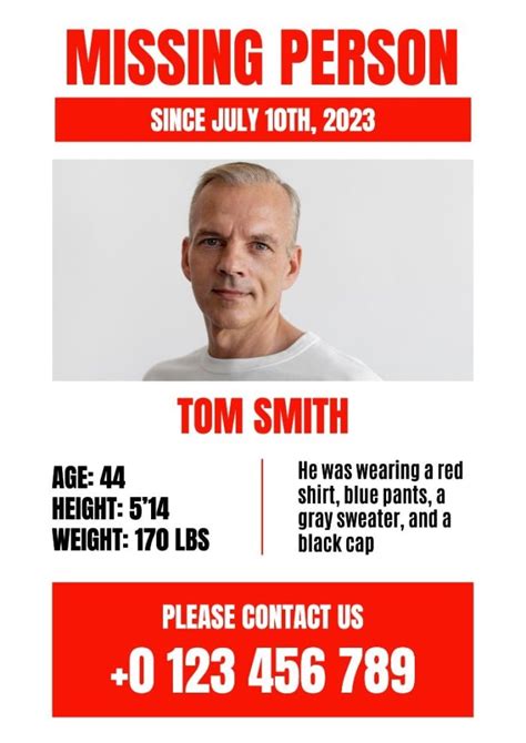 Funny Missing Person Template Example 3