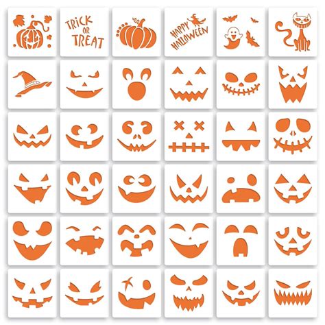 Funny Pumpkin Face Template 3