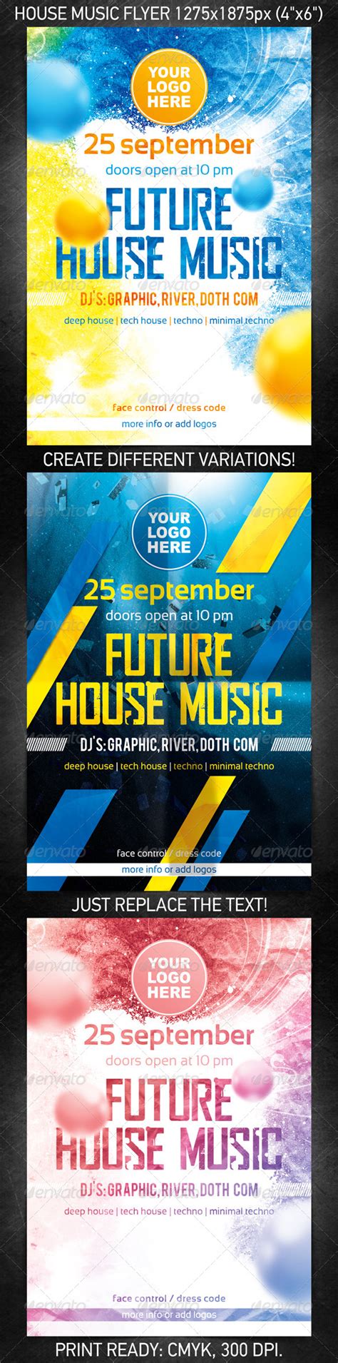 Futuristic House Music Flyer