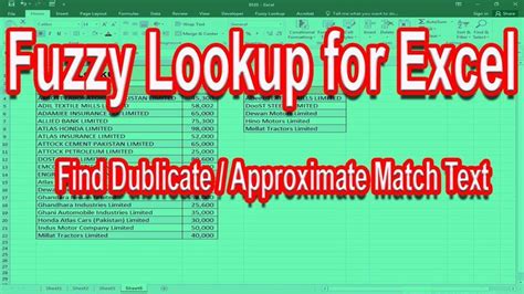 Fuzzy Lookup Tutorials Image