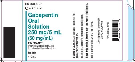 Gabapentin medication