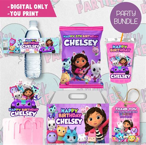 Gabby Dollhouse Birthday Party Favors