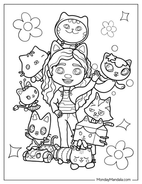 Gabby's Dollhouse Coloring Page for Kids 3