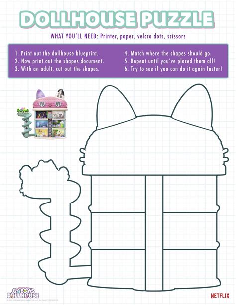 Gabby's Dollhouse Worksheets for Kids