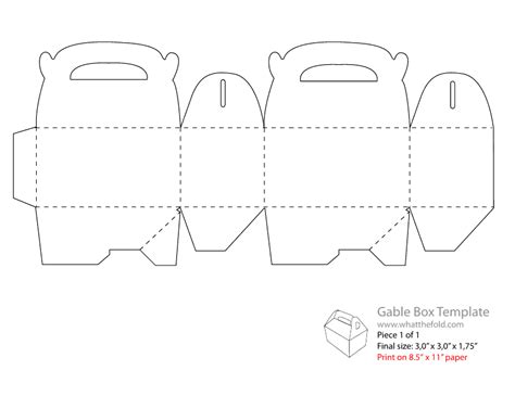 Gable Box Template Instructions