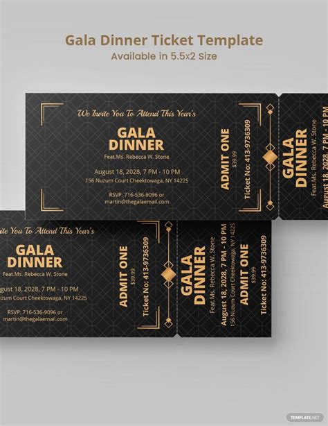 Gala Ticket Template