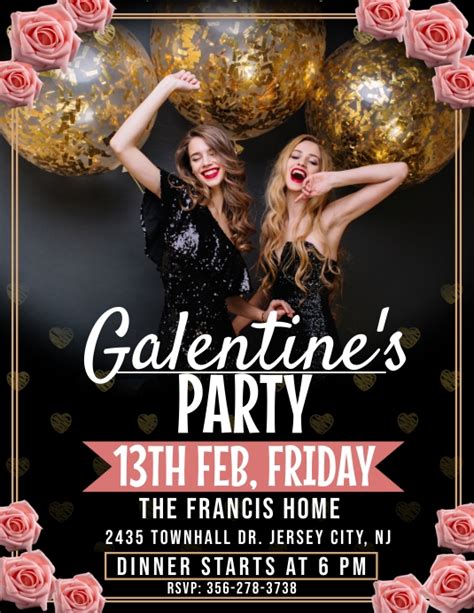 Galentine's Day Flyer Template