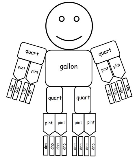 Gallon Man printable worksheets