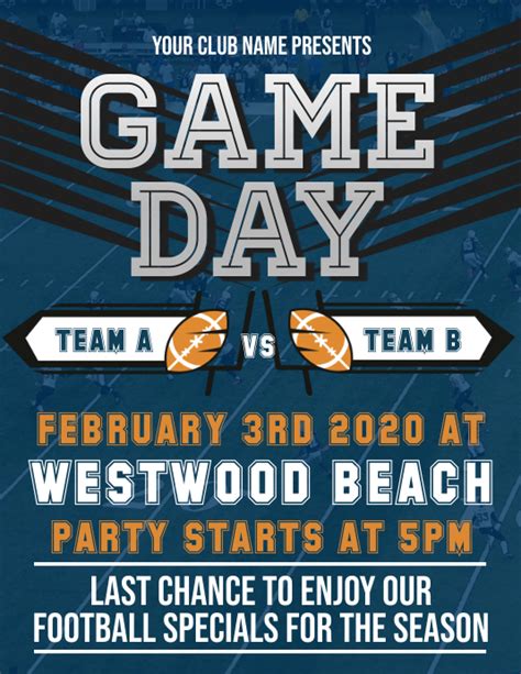 Game Day Flyer Template 5