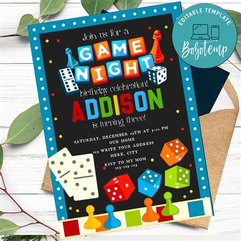 Game Night Invitation