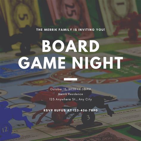 Game Night Invitation Canva