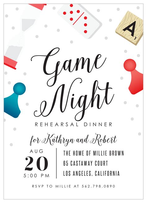 Game Night Invitation Example