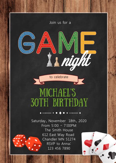 Game Night Invitation Template 14