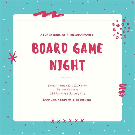 Game Night Invitation Template 2