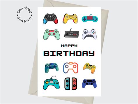 Gaming birthday card