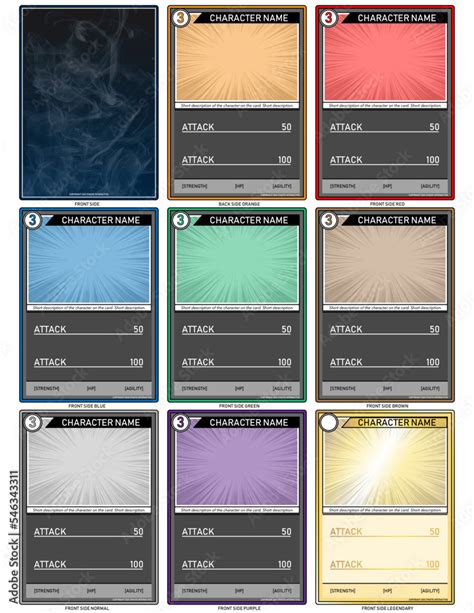 Gaming Trading Card Template