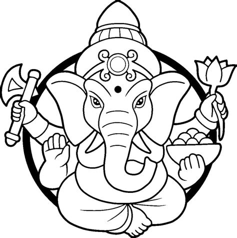 Ganesha Coloring Page