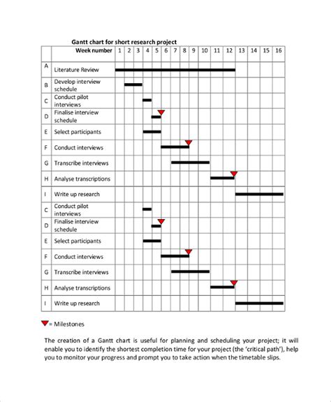 Gantt Chart for Research Projects