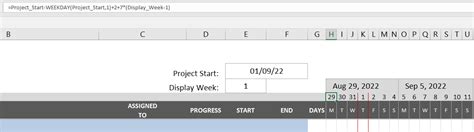 Gantt Chart with Weekends