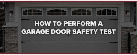 Garage door testing