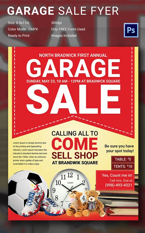 Garage Sale Flyer Template 6