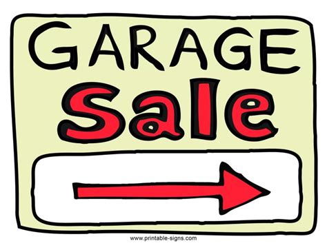 Garage sale sign