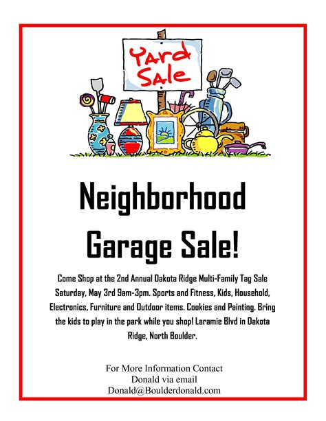 Garage Sale Template Example 2