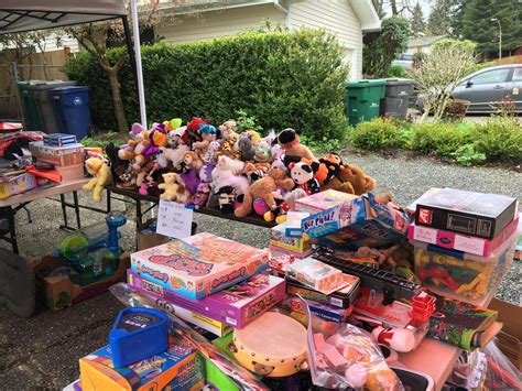 Garage sale toys and games