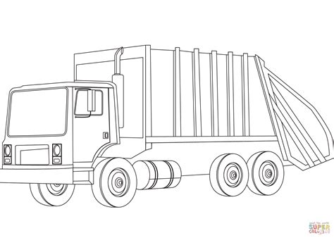 Garbage Truck Coloring Pages for Kids